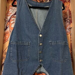 SHEIN Blue Denim Vest